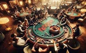 Meja dealer langsung adu menampilkan blackjack dalam definisi tinggi dengan dealer profesional
